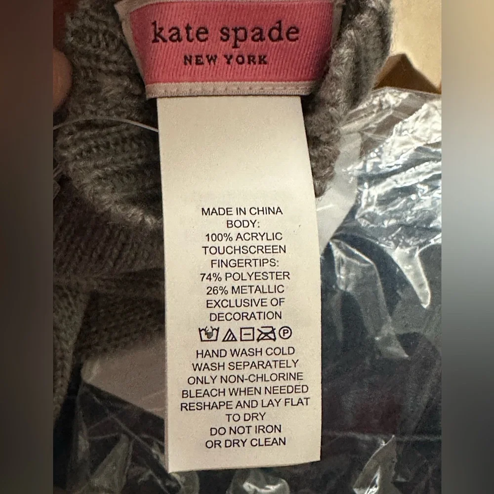 Kate Spade Gloves in Heather Grey
